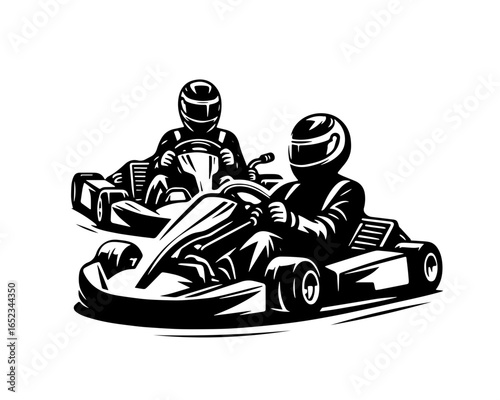 Gocart racer vector