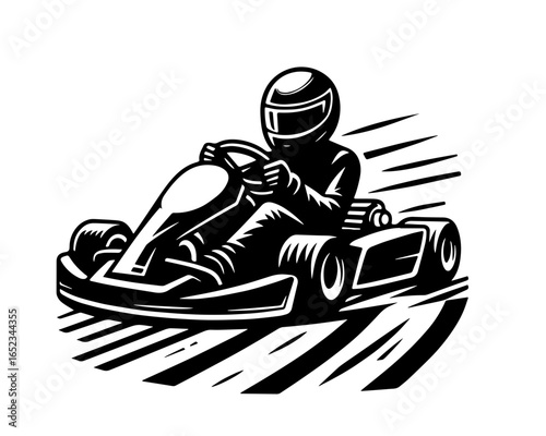 Gocart racer vector