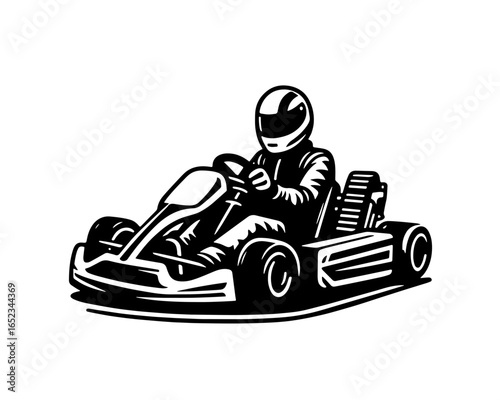 Gocart rider vector