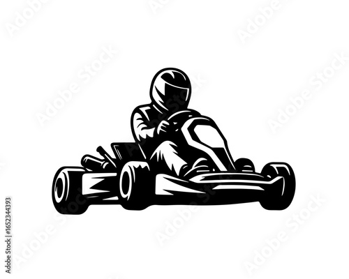 Gocart rider vector