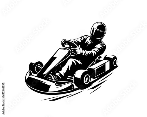 Gocart rider vector