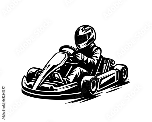 Gocart rider vector