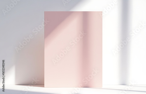 soft pink folder minimalist texture subtly offset pale pastel inserts white background captured bright diffused natural