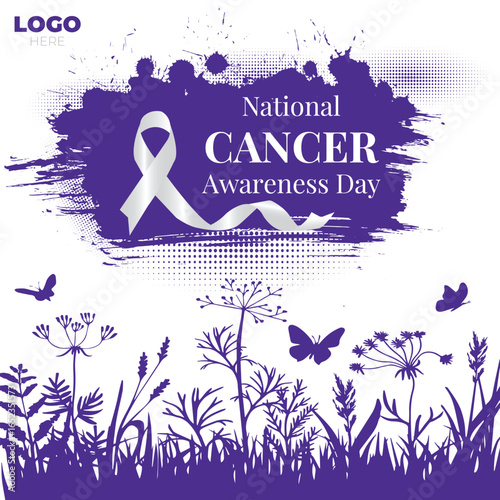 Promotional cancer awareness campaign social media and instagram post web banner template