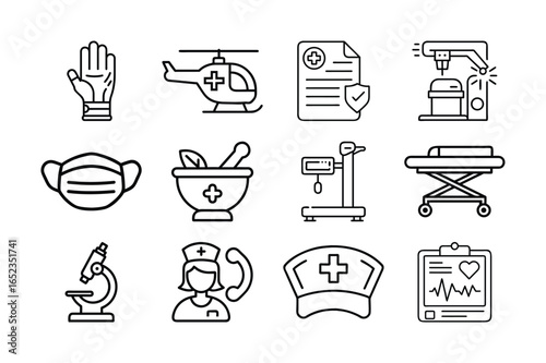 Healthcare and Medical Service Icons Set medical icons