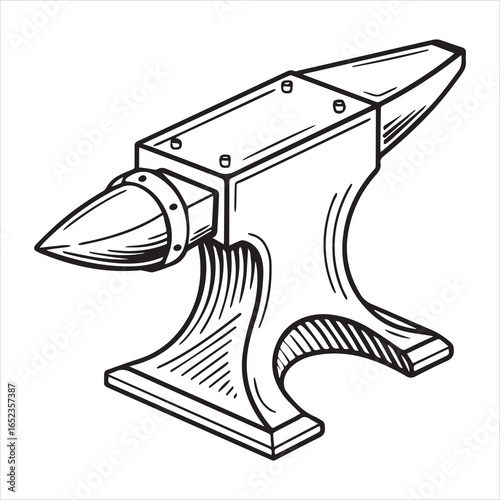 antique anvil vector art