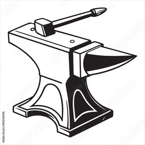 antique anvil vector art