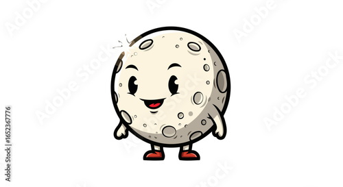charming moon character transparent background vector illustration