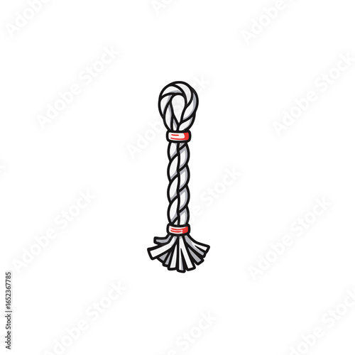 Braided rope dog toy in minimalist style for playful pets