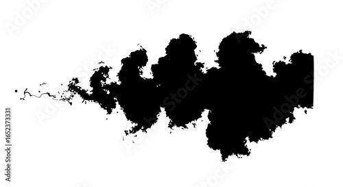 dramatic ink blot transparent vector illustration for design projects