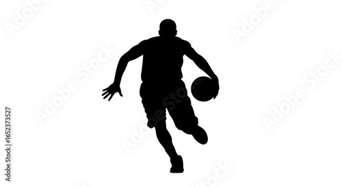 dynamic basketball player silhouette transparent background vector graphic