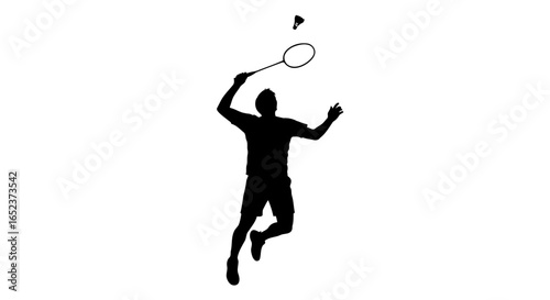 dynamic badminton player silhouette transparent background vector