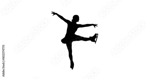elegant figure skater silhouette transparent background for design projects