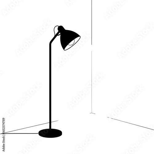 elegant floor lamp transparent background vector illustration for design projects