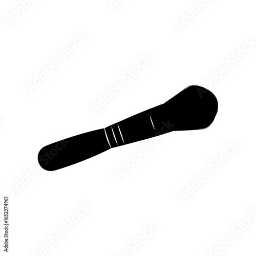 elegant makeup brush transparent background vector illustration