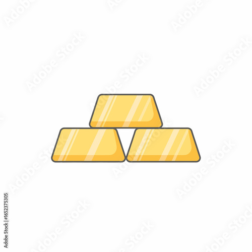 Three gleaming gold bars are stacked in a pyramid formation, symbolizing wealth and precious metal.