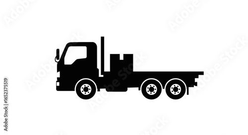 flatbed truck icon a transparent vector illustration for logistics design