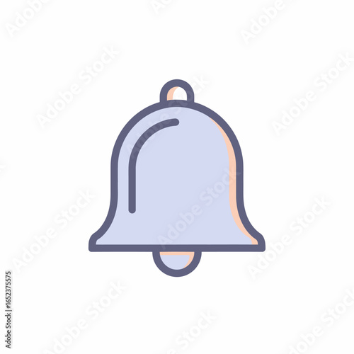A simple, clean illustration of a light blue bell with a dark blue outline and a small clapper, symbolizing notifications or alerts.