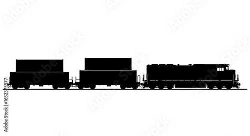 freight train silhouette transparent background vector for logistics designs