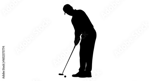 golfer silhouette transparent background for design projects