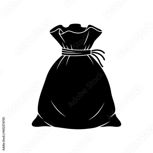 mysterious black sack transparent background vector illustration