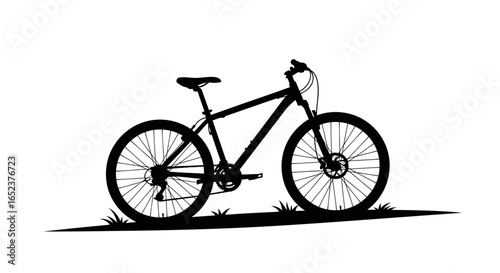 mountain bike silhouette transparent background for design projects