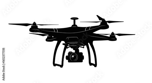professional drone with camera transparent background for design projects