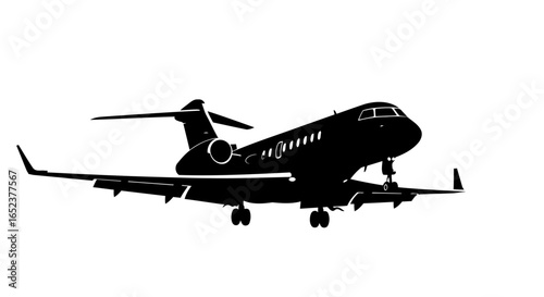 private jet silhouette transparent background for design projects