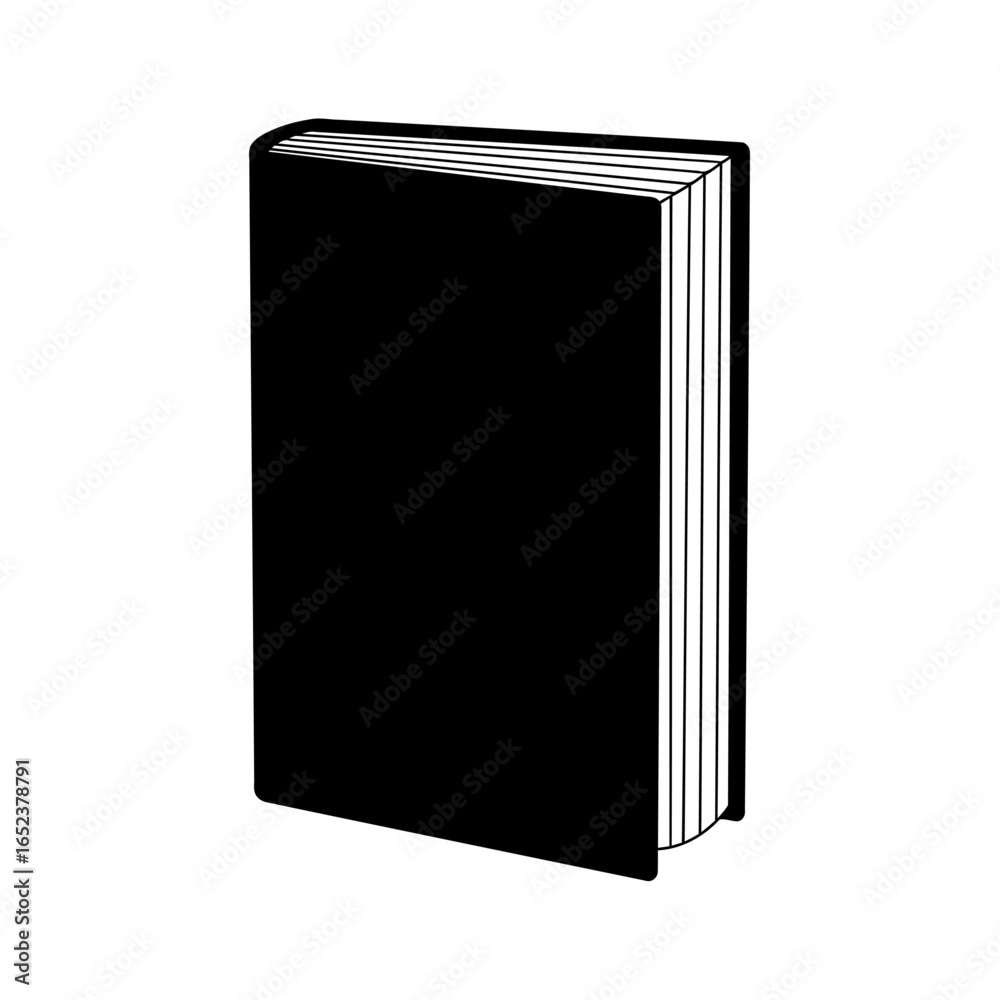 Fototapeta premium simple black book icon transparent background for design projects