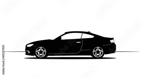 sleek coupe silhouette transparent background vector illustration for design projects