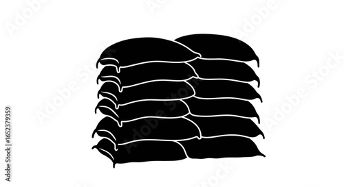 stack of sacks a transparent vector illustration for design projects