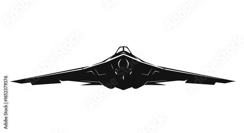 stealth bomber silhouette transparent background vector illustration for design projects