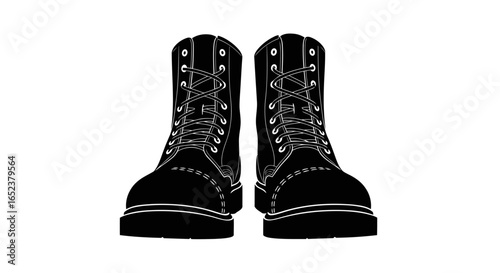sturdy work boots transparent background vector illustration for design projects