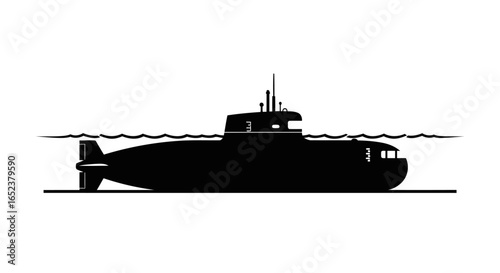 submarine silhouette transparent background vector illustration
