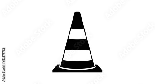 traffic cone icon sharp vector graphic with transparent background