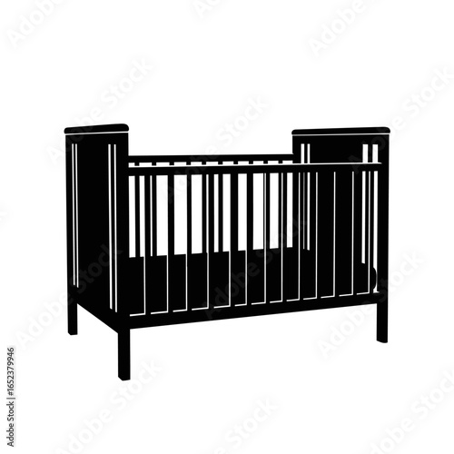 transparent background baby crib icon perfect for nursery designs