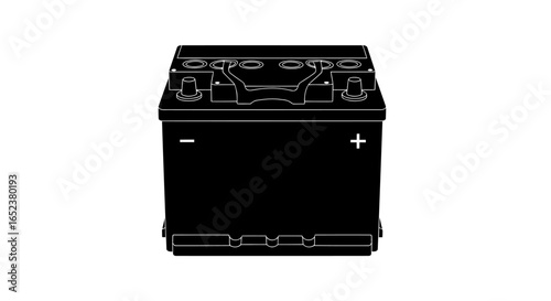 transparent background car battery vector illustration for automotive design