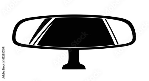 transparent background car mirror icon simple vector illustration for design projects