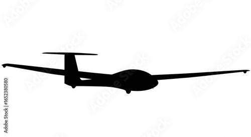 transparent background glider silhouette perfect for aviation designs