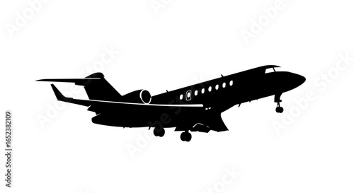 transparent background private jet silhouette luxury travel icon