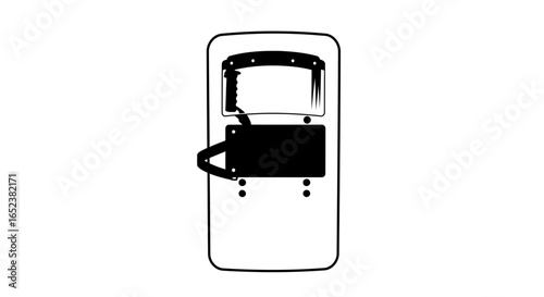 transparent background riot shield icon vector illustration for security designs