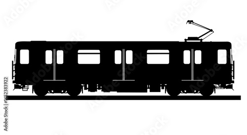 transparent background subway train silhouette perfect for urban transport designs