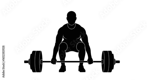 transparent background strongman silhouette deadlift weightlifting power