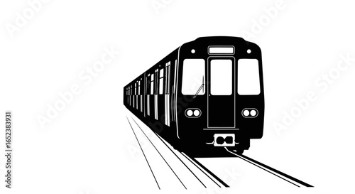 transparent background subway train vector illustration for urban transit designs