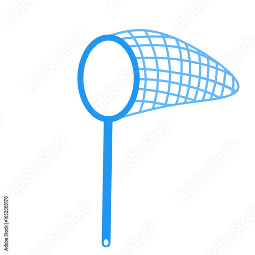 Illustration of a net used for trapping insects. Illustration of a colored net. Illustration of a net in cartoon style