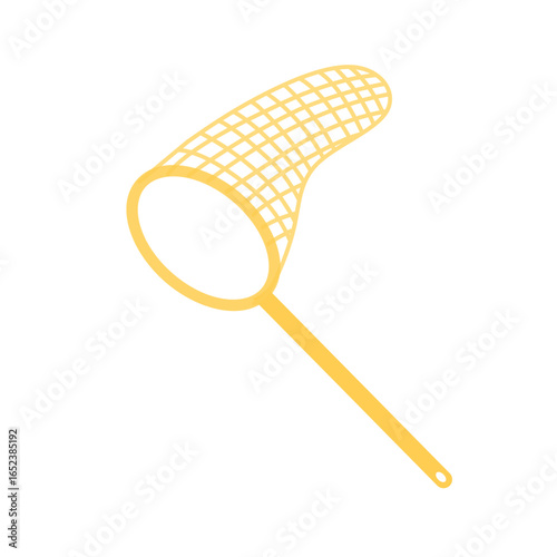 Illustration of a net used for trapping insects. Illustration of a colored net. Illustration of a net in cartoon style
