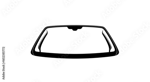 transparent windshield vector clean automotive design element