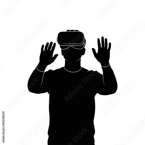 vr headset silhouette transparent background for immersive designs