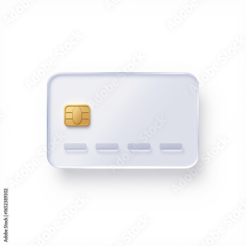 A digital illustration of a card with blue and white color scheme