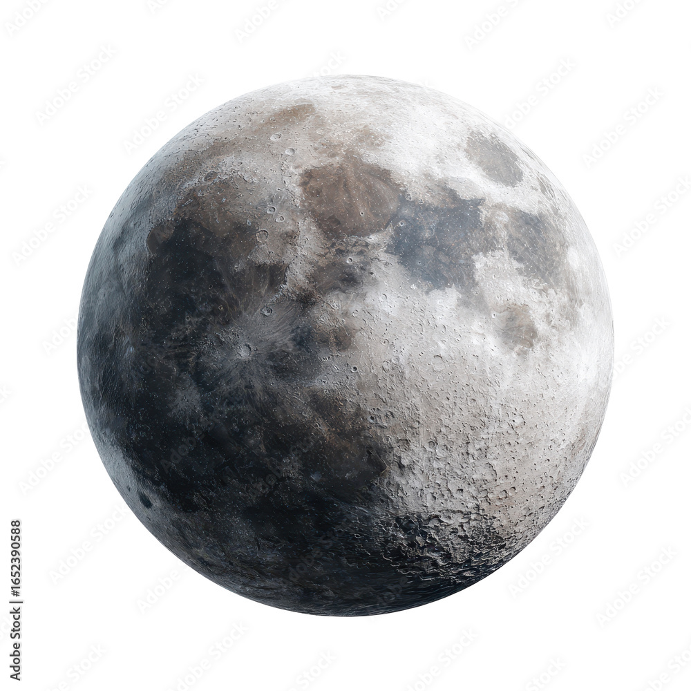 Obraz premium Bright full moon shining against a clear night sky illuminating the tranquil landscape below